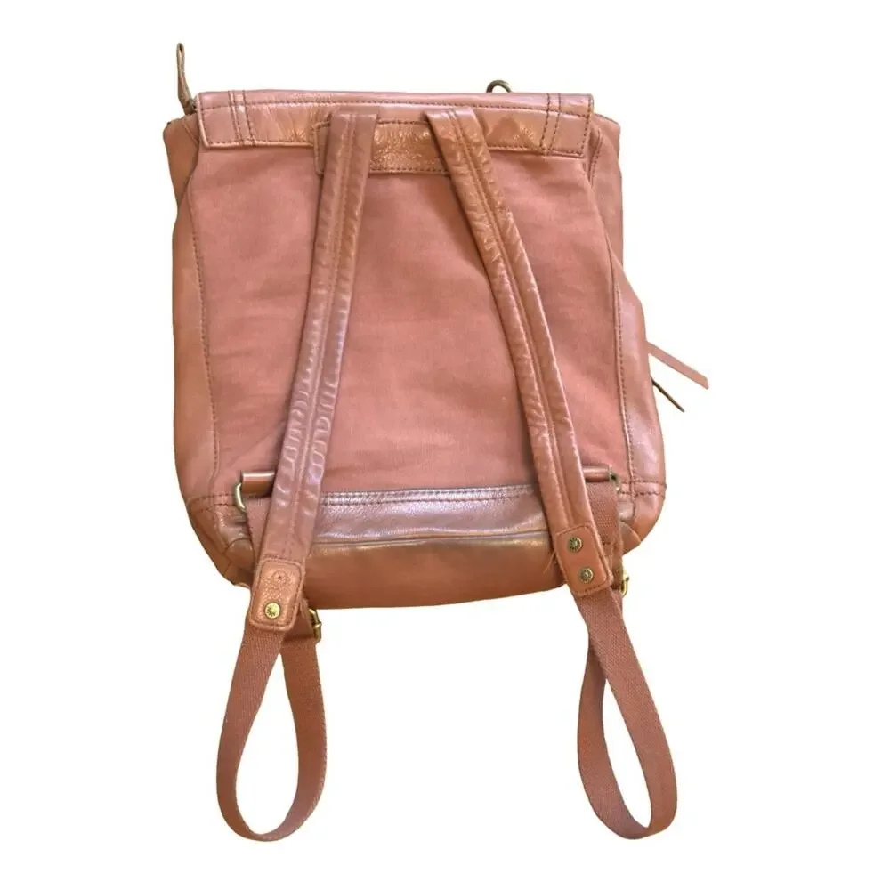 THE SAK Collective  women's Brown Leather Convertible Backpack Tote Bags